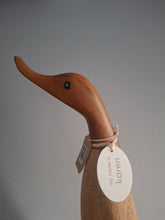 Load image into Gallery viewer, DCUK Wooden Duck Named Karen Green Floral Boots 35cm Free Gift Box
