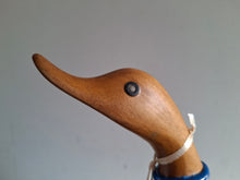 Load image into Gallery viewer, DCUK Football Wooden Duckling Duck Named GEORGE Wearing Blue New
