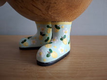 Load image into Gallery viewer, DCUK Wooden Ducky Duck Lemon Boots Named BERTIE
