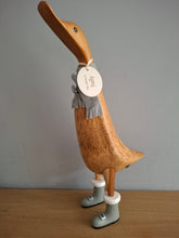 Load image into Gallery viewer, DCUK Alpine Duck Named HOLLY Grey Boots and Scarf Gift 30cm Tall
