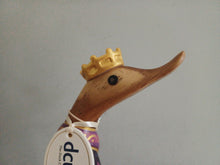 Load image into Gallery viewer, DCUK Purple Three Kings Duckling Named HOLLY Handpainted Wooden Christmas Duck Ornament Gift 18cm NEW
