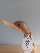 Load image into Gallery viewer, DCUK AUTUMN BAKER DUCKLING Named POPPY Pumpkin Apron Wooden Duckling Gift
