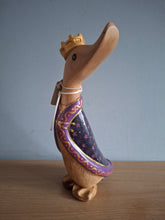 Load image into Gallery viewer, DCUK Purple Three Kings Duckling Named HOPE  Handpainted Wooden Christmas Duck Ornament Gift 18cm NEW
