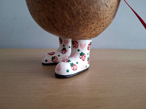 DCUK Wooden Ducky Duck Wild Strawberry Boots Named FREDDIE