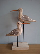 Load image into Gallery viewer, Coastal Wooden Spotty Birds Decoration
