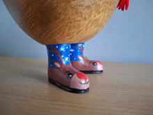 Load image into Gallery viewer, DCUK DUCKY Rudolph Boots Christmas Wooden Duck Named SANTA
