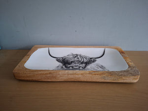 Highland Cow Serving Tray