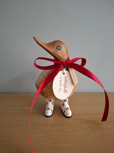 DCUK Wooden Ducky Duck Wild Strawberry Boots Named GRAHAM