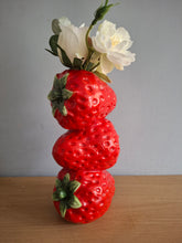 Load image into Gallery viewer, McGowan &amp; Rutherford CERAMIC STRAWBERRY STEM VASE Mother Day Gift
