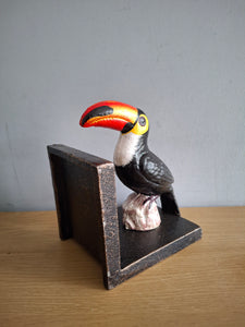 BOOKENDS Cast Iron Antiqued Toucan Bookends McGowan & Rutherford