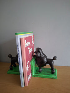 BOOKENDS Cast Iron Antiqued Pair of Black Poodle Bookends McGowan & Rutherford