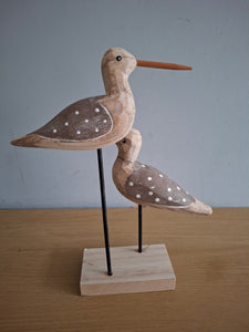 Coastal Wooden Spotty Birds Decoration