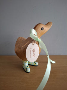 DCUK Wooden Ducky Duck Lemon Boots Named BERTIE