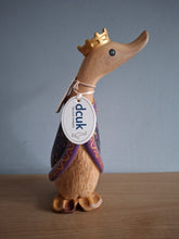 Load image into Gallery viewer, DCUK Purple Three Kings Duckling Named HOPE  Handpainted Wooden Christmas Duck Ornament Gift 18cm NEW
