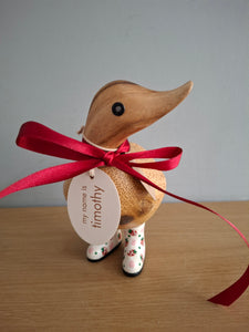 DCUK Wooden Ducky Duck Wild Strawberry Boots Named TIMOTHY