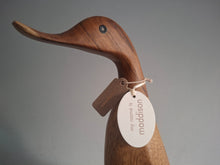 Load image into Gallery viewer, DCUK Wooden Duck Named Maddison Blue Floral Boots 35cm Free Gift Box
