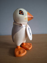 Load image into Gallery viewer, DCUK Puffings Baby Wooden Puffin Bird Named GARY Coastal Ornament
