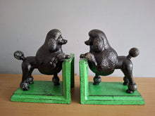 Load image into Gallery viewer, BOOKENDS Cast Iron Antiqued Pair of Black Poodle Bookends McGowan &amp; Rutherford
