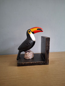BOOKENDS Cast Iron Antiqued Toucan Bookends McGowan & Rutherford