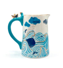 Load image into Gallery viewer, House of Disaster Nautical MILK JUG Porcelain By The Sea Jug With Gift Box
