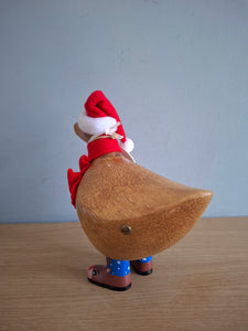 DCUK DUCKY Rudolph Boots Christmas Wooden Duck Named SANTA