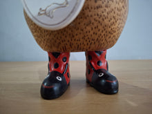Load image into Gallery viewer, DCUK Wild Welly LADYBIRD BOOTS Wooden Duck Named CAROL Collectible Gift Ornament NEW
