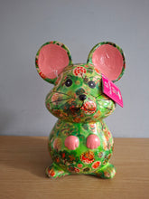 Load image into Gallery viewer, Pomme Pidou MARTHA MOUSE Money Box Decoupage Ceramic Piggy Bank With Stopper NEW
