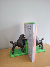 Load image into Gallery viewer, BOOKENDS Cast Iron Antiqued Pair of Black Poodle Bookends McGowan &amp; Rutherford
