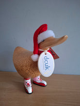 Load image into Gallery viewer, DCUK DUCKY Santa Hat and Boots Christmas Wooden Duck Named CHRIS
