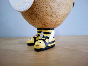 DCUK Wild Welly BEE BOOTS Wooden Duck Named ANNE Collectible Gift Ornament NEW