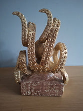 Load image into Gallery viewer, OCTOPUS Pair of Bookends McGowan and Rutherford Gold Effect Detailed Octopus Design
