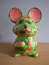 Load image into Gallery viewer, Pomme Pidou MARTHA MOUSE Money Box Decoupage Ceramic Piggy Bank With Stopper NEW
