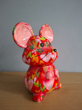 Load image into Gallery viewer, Pomme Pidou MARTHA MOUSE Money Box Decoupage Ceramic Piggy Bank With Stopper NEW
