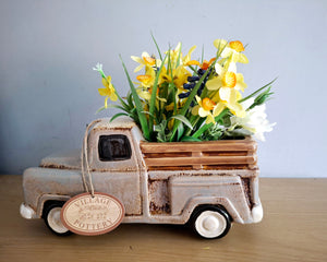 Truck Flower Plant Pot Planter Village Pottery Fathers Day Gift