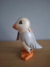 Load image into Gallery viewer, DCUK Puffings Baby Wooden Puffin Bird Named ABIGAIL   Coastal Gift Ornament NEW
