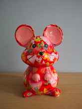 Load image into Gallery viewer, Pomme Pidou MARTHA MOUSE Money Box Decoupage Ceramic Piggy Bank With Stopper NEW

