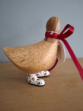 Load image into Gallery viewer, DCUK Wooden Ducky Duck Wild Strawberry Boots Named TIMOTHY
