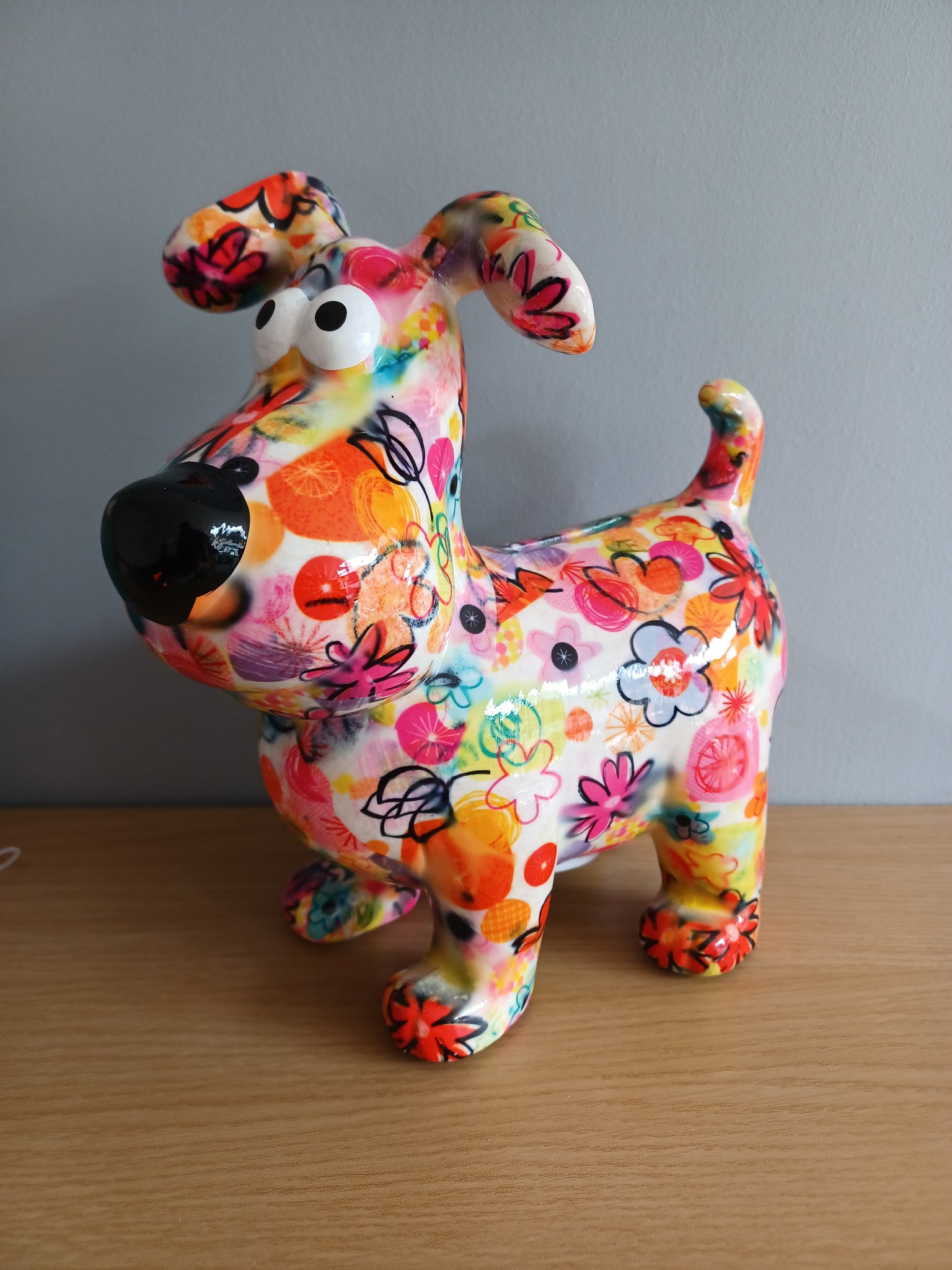 Pomme Pidou HUGO DOG Money Box Decoupage Ceramic Piggy Bank With Stopp –  Dolly Daisy Gifts