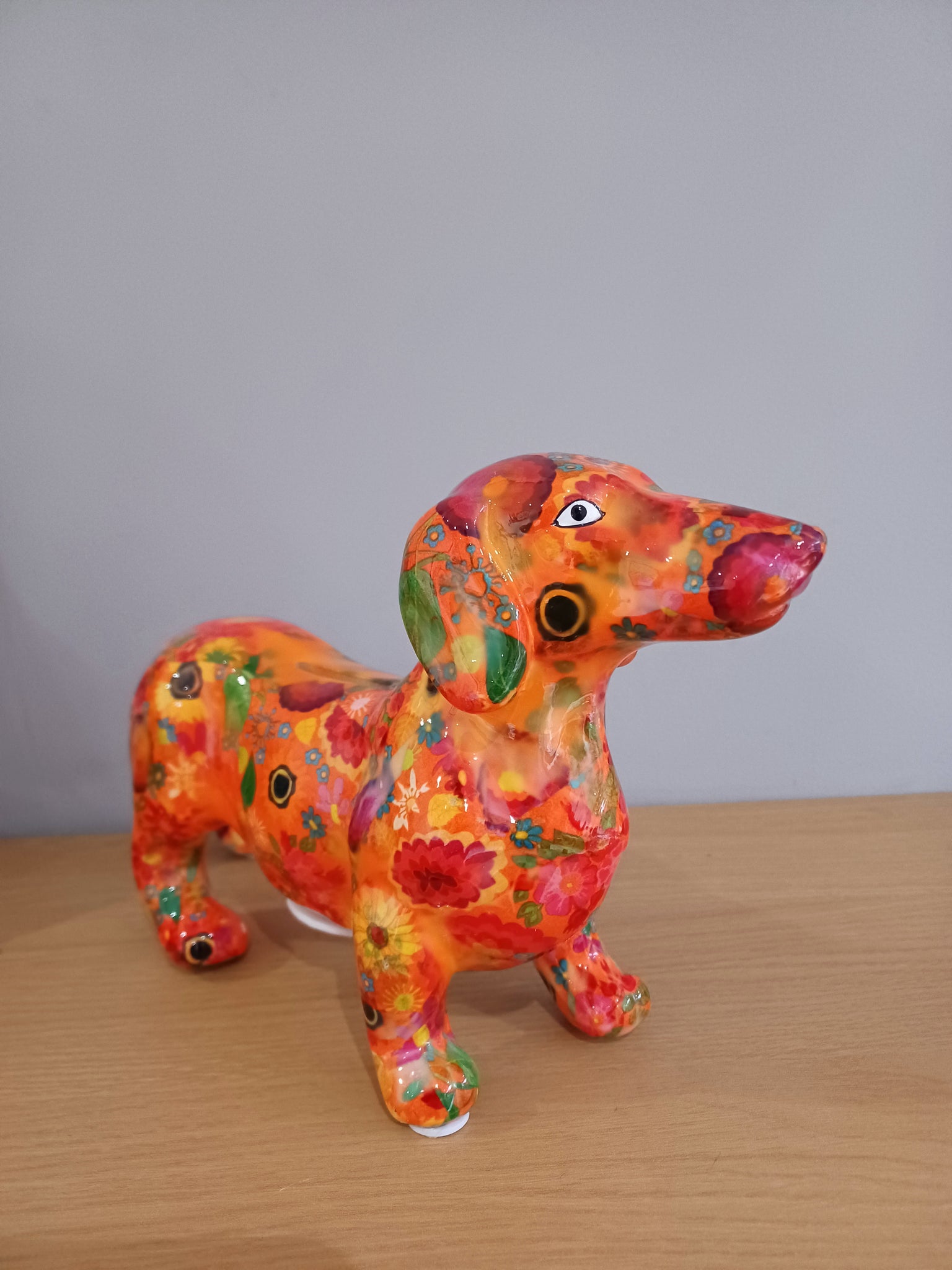 Pomme Pidou Frankie Dachshund colourful ceramic Money Box Sausage Dog lover  gift