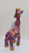 Load image into Gallery viewer, Pomme Pidou MONEY BOX CELESTE GIRAFFE Floral Decoupage Ceramic Gift 27cm
