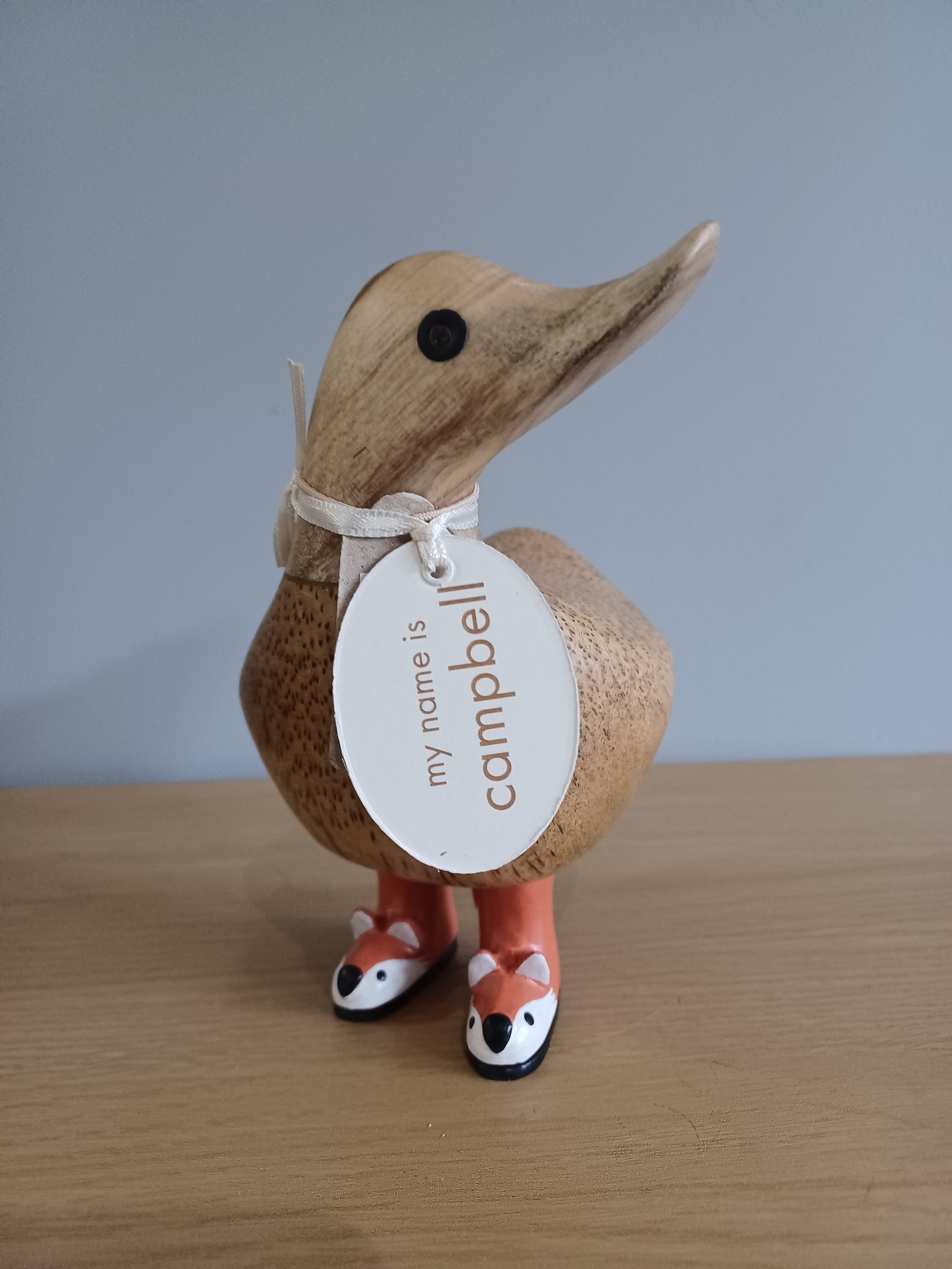 Wooden duck ornaments with on sale wellies