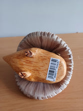 Load image into Gallery viewer, DCUK Toadstool Hedgy Wooden Hedgehog Peach Spotty Toadstool Hat 9cm Gift New
