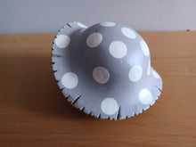 Load image into Gallery viewer, DCUK Toadstool Hedgy Wooden Hedgehog Grey Spotty Toadstool Hat
