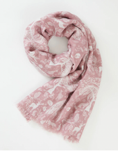 Load image into Gallery viewer, SCARVES Fable England Scarves Woodland Life Pink Scarf
