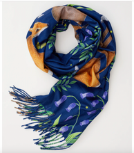 Load image into Gallery viewer, SCARVES Fable England Scarves Catherine Rowe&#39;s Hare and Fox Navy Scarf
