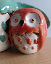 Load image into Gallery viewer, OWL FAMILY PLANTER By Quay Traders Ceramic Glazed Plant Pot Gift Ornament Home Decor 30cm X 16cm NEW
